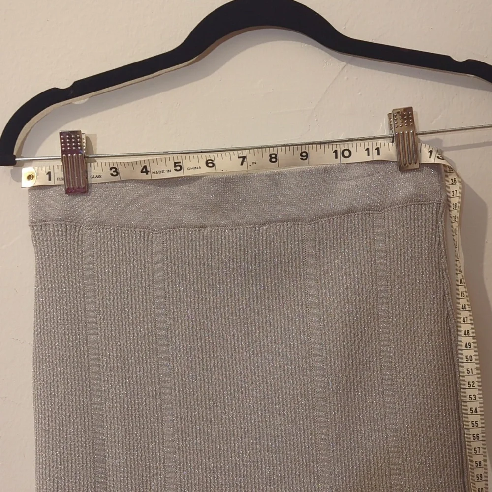 Metallic Light Gray Women's Skirt Size M - Picture 5 of 8